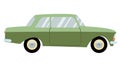 Green color retro car vector